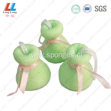 Attractive smooth facial mesh loofah sponge